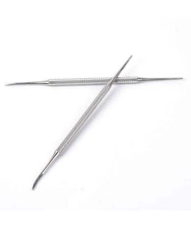 Stainless Steel Toenail Remover Set - Double Head Pick & Cuticle Pusher Pedicure Tool - Buy Online on GoSupps.com