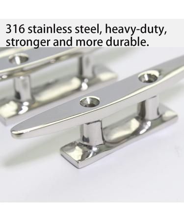 KAHACIYO Boat Cleat Open Base 4/5 inch  Dock Cleat 316 Stainless Marine Grade Steel  Include Installation Accessories Screws 4 inch - Buy Online on GoSupps.com