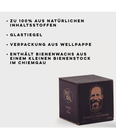 Beyers Oil Beard & Hair Pomade Verbena 60ml | 100% Natural & Handmade in Bavaria | Premium Beard Care & Hair Styling Products - Buy Online on GoSupps.com