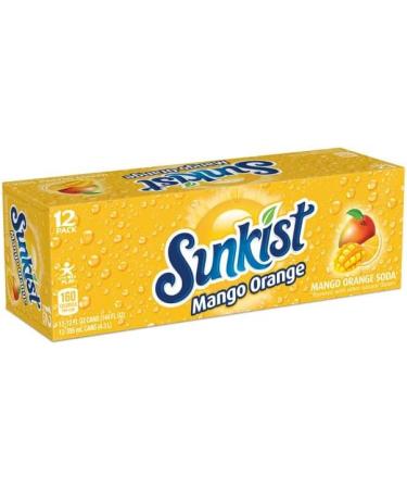 Sunkist Mango Orange soda 12 FL Oz cans (Pack of 12) - Buy Online on GoSupps.com