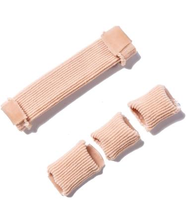 COHEALI Silicone Gel Toe Spacers and Protectors - 2Pcs Beige Finger Sleeves for Toe Blister Relief - Elastic Bandage for Anti-Wear Protection - 20X1.8CM - Buy Online on GoSupps.com