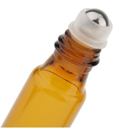 Bocotoer 10ml Empty Amber Glass Roll-on Essential Oil Bottles Pack of 6 for Aromatherapy & Perfume - Buy Online on GoSupps.com