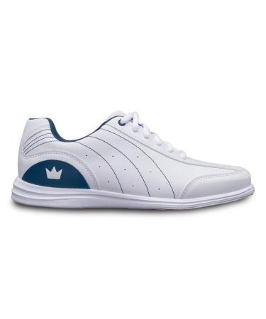 Brunswick Ladies Mystic Bowling Shoes- White/Navy Wide White/Navy 8