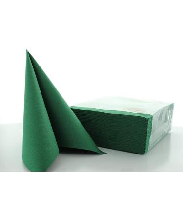 Sovie Linclass Dark Green Airlaid Napkins - 50 High-Quality Disposable 40x40 cm - Tearproof & Absorbent | Perfect for Weddings & Parties - Buy Online on GoSupps.com
