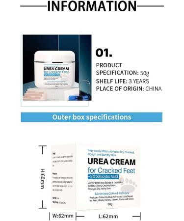 Mrinb 50g Foot Cream - Very Dry Feet Cream to Moisturize Deeply in the Skin Repairs Cracks and Softens Calluses - Buy Online on GoSupps.com