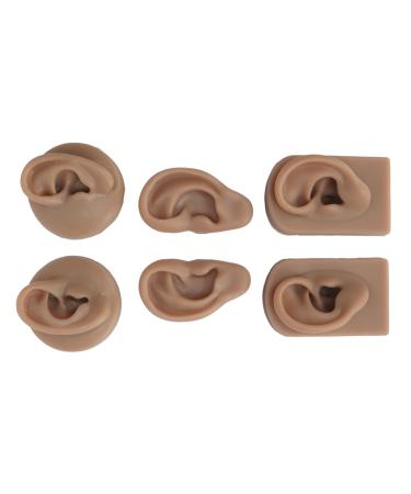 Silicone Human Ear Model - Reusable 3 (Deep Skin Color) - Buy Online on GoSupps.com