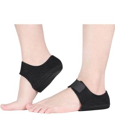 2PCS Heel Pads & Cups for Plantar Fasciitis | Heel Spur Relief for Men & Women | Great for Heel Pain, Tendinitis, Cracked Heels - Black - Buy Online on GoSupps.com