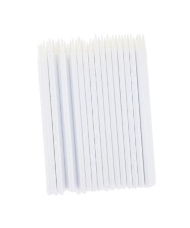 NOLITOY 100pcs Disposable Eyeliner Brush Liquid Eyeliner Lip Gloss Applicator Cosmetic Brush Mini Girl Suite 9x6.5cm White