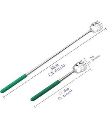 Portable Telescoping Bear Claw Back Scratcher Set - 2 Pcs with Rubber Handles - Buy Online on GoSupps.com