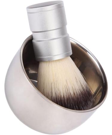 Men's Travel Shaving Set: 2nd Shaving Bowl & Brush Rustproof Steel 9.3x5cm - Perfect for Grooming On-the-Go - Buy Online on GoSupps.com
