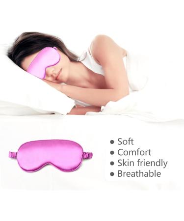 Buy Silk Sleeping Masks - 2 Pack Adjustable Eye Masks for Women | Travel & Nap Sleep Masks in Pink & Purple - Buy Online on GoSupps.com