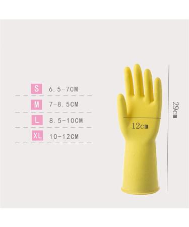 BUSOTH Kitchen Anti-skid And Waterproof Household Gloves Warm Dishwashing Gloves Dishwashing Gloves Large Yellow - Buy Online on GoSupps.com