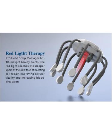 Jowsst Electric Head Massager - Octopus Scalp Massage with Music 5 Vibrating Contacts & Red Light Therapy for Stress Relief | International Shipping - Buy Online on GoSupps.com