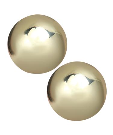 Yardwe 1 pair of myofascial release ball lacrosse massage rolls meditation ball Muscle massage ball Beautable massage balls Gymnasium balls Gymnasium ball copper-health balls hand the ball roll brass