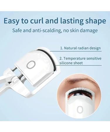 Buy Long-Lasting Electric Eyelash Curler with Heat - Perfect Curls & Perms (White) | International Shipping Available - Buy Online on GoSupps.com