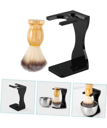 Fomiyes 4 Set Shaving Razor with Brush & Holder | Men's Grooming Kit | Premium Black Suit Accessories for Salon Quality Shaving - Buy Online on GoSupps.com