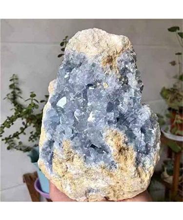 Home Decoration 1pc Large Size Natural Raw Blue Celestite Geode Rough Quartz Cluster 1500g-1800g for Decoration - Buy Online on GoSupps.com