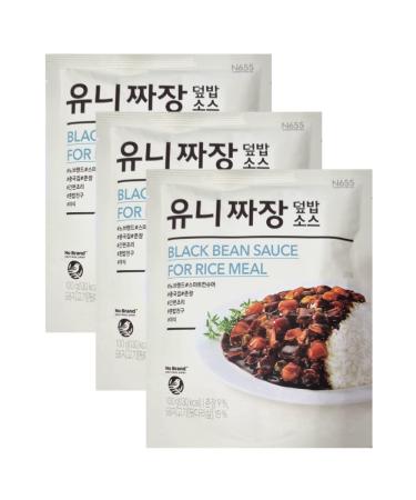 Jjajang Korean Chinese Black Bean Sauce 100g - Pack of 3 | Ready Meal for Rice and Noodle - Buy Online on GoSupps.com