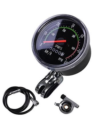 MakeTheOne Old School Style Bike Speedometer Analog Odometer Classic Style for 24-27.5 Bicycle