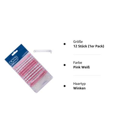 Poniks Constant Waves Wickler - 7mm Curly Winder for Permanent Wave Set - 12 Small Cold Well Winders with Round Rubber Bags - Pink & White - Buy Online on GoSupps.com