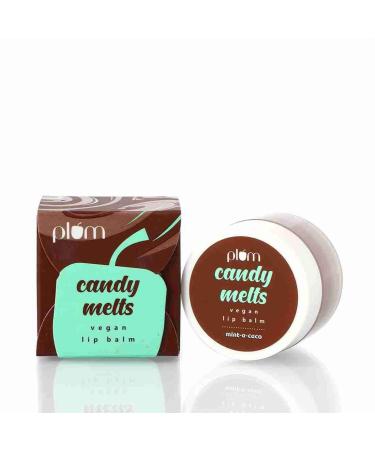 Plum Mint-o-Coco Lip Balm With Carrot Seed Oil & Shea Butter with Natural UV Protection Vegan Balm for Dry Chapped Cracked Lips And Added Shine for Lips 100% Cruelty Free 0.42 Oz
