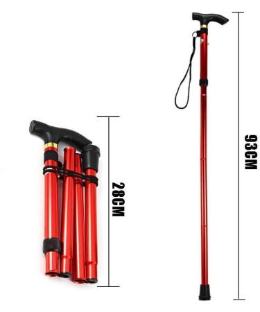 Foldable Walking Stick Multipurpose Cane Non-Slip Bottom pad Lightweight Aluminum Alloy Crutches Height Adjustable Walker Crutches Hello Independence - Buy Online on GoSupps.com