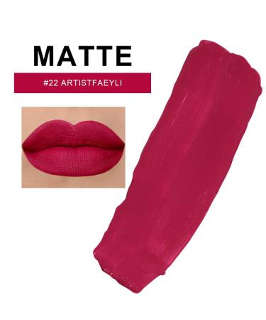 FAEYLI MAKEUP Matte Liquid Lipstick - 24 Hour Stay Waterproof Long Lasting Lip Gloss (Artist FAEYLI) - Buy Online on GoSupps.com