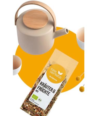 teeverlieb Organic Tea Herbs & Fruit Mix 75 g - Buy Online on GoSupps.com