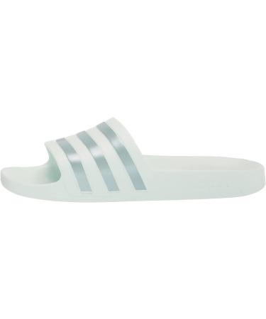 adidas Women's Adilette Aqua Slide Sandal - Size 7 - Almost Blue/Magic Grey Metallic - Buy Online on GoSupps.com