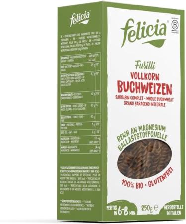  Felicia Felicia Fusilli Organic Buckwheat 250 g (6 x 250 g) - Buy Online on GoSupps.com