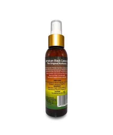 Peppermint & Jamaican Black Castor Oil Spray - 4oz Hair Detangler Growth Booster & Scalp Treatment | Natural Leave-In Conditioner by Well’s Oil - Buy Online on GoSupps.com