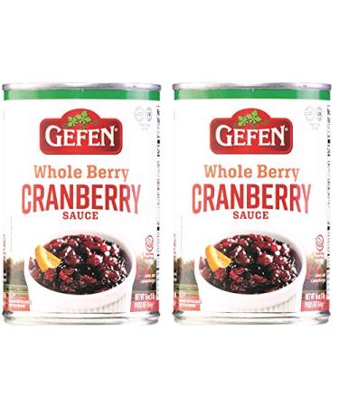 Gefen Whole Berry Cranberry Sauce, 16oz (2 Pack) No High Fructose Corn Syrup