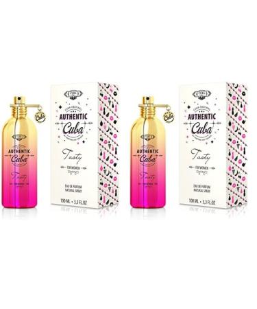 Cuba Authentic 3.3 fl. oz. Eau De Parfum Spray | Fragrance for Women (Tasty) (Pack of 2) Modern 3.3 Fl Oz (Pack of 2)