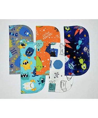 Set of 5 Little Wipes Monsters - 2 Ply Printed Flannel - 8x8 Inches - Buy Online on GoSupps.com