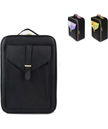 Organisateurs de coupe de cheveux en polyur thane avec plusieurs poches pour ciseaux peignes bouteilles et salon essentiel organisateur professionnel en cuir PU Noir - Buy Online on GoSupps.com