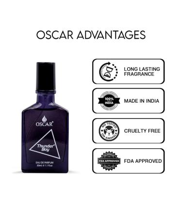 Thunder Boy Black Long Lasting Perfume For Men | Woody Aromatic Fragrance | Everyday Perfume For Men | 30ml - Buy Online on GoSupps.com