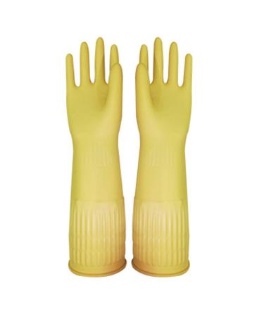 GIFZES Cleaning Gloves Full Hand Protection Gloves Waterproof Non-slip Dishwashing Gloves Heat-insulated Kitchen Cleaning Tool Yellow L
