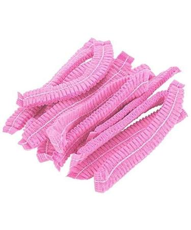 100pcs Disposable Non Woven Hair Caps - Hot Pink | Perfect for Makeup, Spa, and Shower | Microblading Hairnet - Buy Online on GoSupps.com