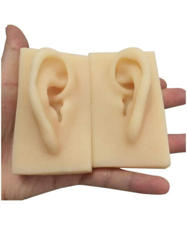 Silicone Ear Model - 1 Pair Silicone Ear Acupuncture Practice Model - Flexible Earmold Artificial Simulation Human Ear for Acupuncture Studs Earring Earphone - Buy Online on GoSupps.com