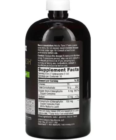 Pack of 3 x Nature's Way Chlorofresh Liquid Chlorophyll Natural Mint - 16 fl oz - Buy Online on GoSupps.com