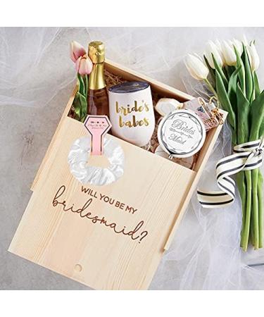 8-Piece Pocket Makeup Mirror Set & Hair Ties for Bachelorette Party - Silver | Bride, Maid of Honor, Bridesmaid Proposal Gifts - Buy Online on GoSupps.com