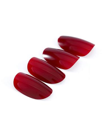 Brishow Almond Press-On Nails - Wine Red Ballerina Acrylic False Nails - 24 Pieces for Women & Girls | Short Artificial Nails - Buy Online on GoSupps.com