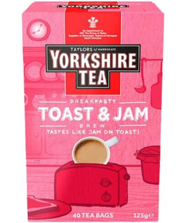 Tea Variety Bundle Containing Yorkshire Tea Malty Biscuit 125g Toast & Jam 125g Decaf Bedtime 100g 40 tea bags each (6 Pack) - Buy Online on GoSupps.com