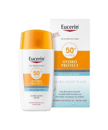 Eucerin Sun Face Hydro Protect Ultra-Light Fluid SPF 50+ Cream for All Skin Types Even Sensitive Skin with Advanced Spectral Technology 50ml