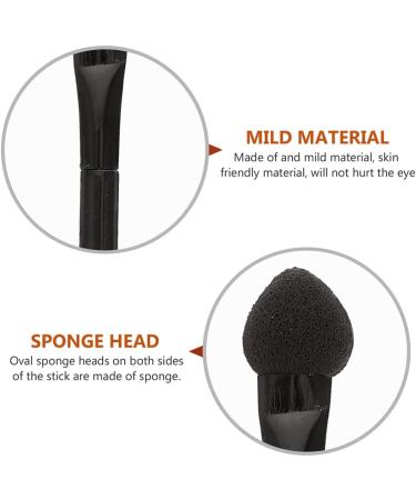 BELLIFFY 25 Pcs Dual Ended Makeup Brush Black Makeup Plastic Eyeshadow Sponge Brush - Buy Online on GoSupps.com