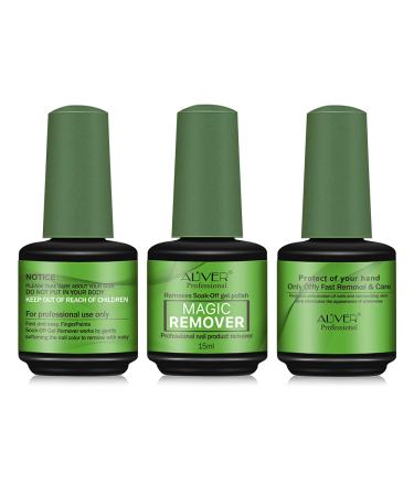 Gel Nail Polish Remover - 3 Pack, 15ml Magic Remover Gel Nail Polish, Quickly Soak Off Nail Polish Remover - Gel Polish Remover