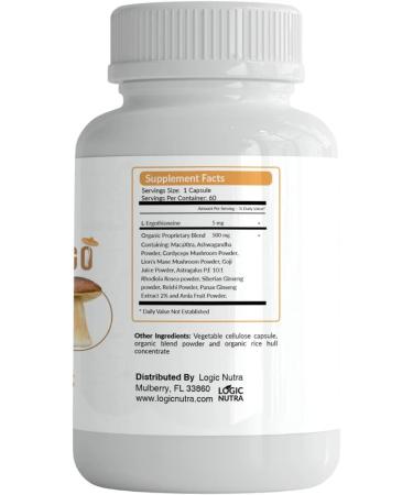 Organic L-Ergothioneine Plus Mushroom Blend Supplement - Longevity & Immune Support - 60 Veggie Caps - Buy Online on GoSupps.com