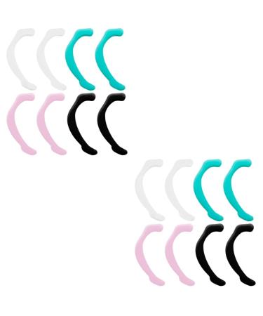 Lurrose 4 pairs of glasses bracket rubber band Sewing Setting buckle adhesive hooks for hanging hooks for rear ear mask hook to hang up the mask mask hook ear line ear clip ear protector 1 piece (1 Pack) Different colors x 2 pieces