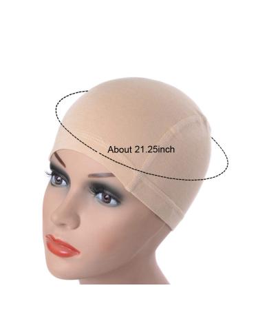Bamboo Fiber Wig Cap | Comfortable & Elastic Beige Wig Cap 54cm - Ideal for Wigs - Buy Online on GoSupps.com