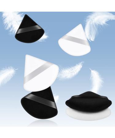 Auauy 6 PCs Triangle Makeup Powder Puff - Washable & Reusable Face Sponges for Loose Powder & Foundation (3 Black + 3 White) - Buy Online on GoSupps.com